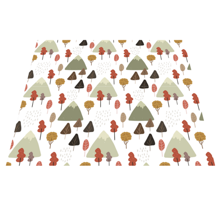 Tapis vinyle plantes motifs d'arbres fantaisistes - TenStickers