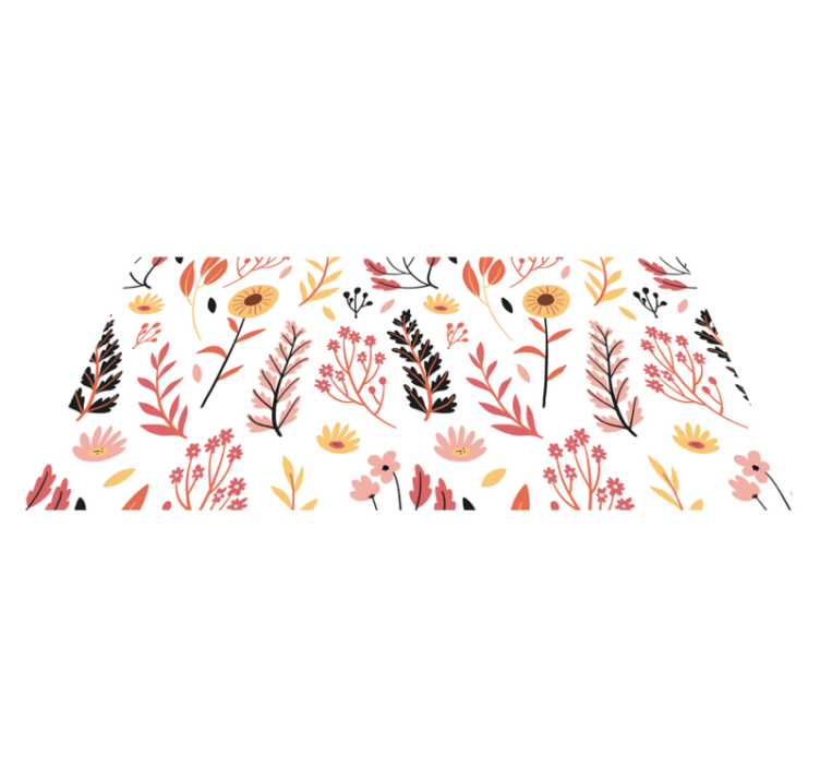 Tapis vinyle plantes motif floral décoratif - TenStickers