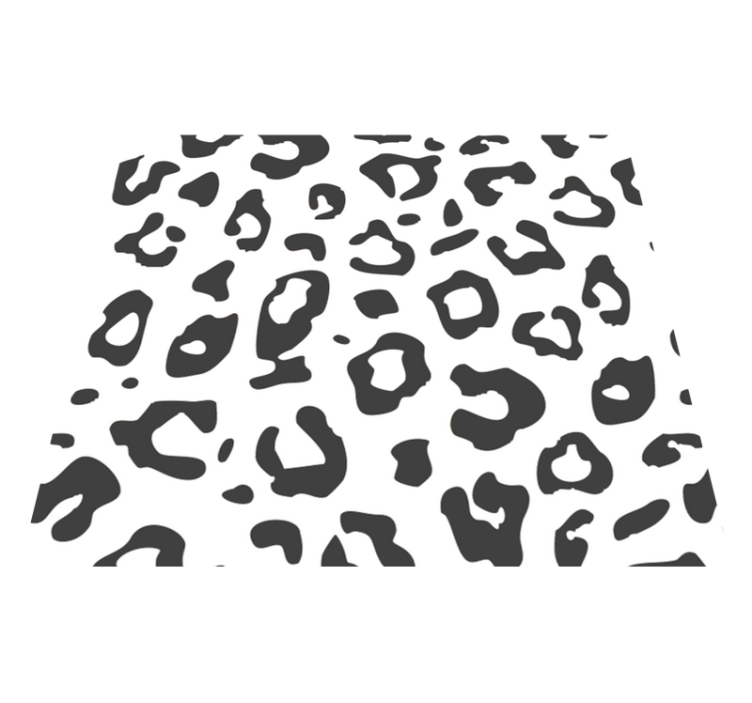 Tapis vinyle motif animal léopard noir - TenStickers