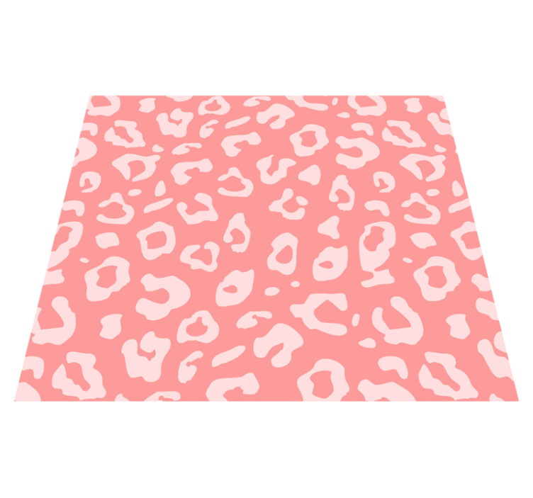 Tapis vinyle motif animal texture léopard rose - TenStickers