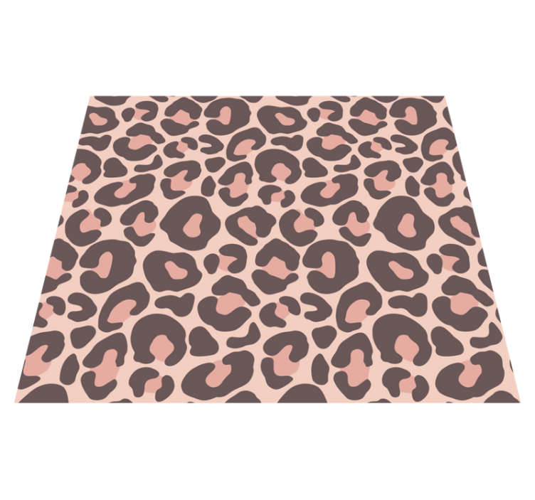 Tapis vinyle motif animal imprimé léopard rose - TenStickers