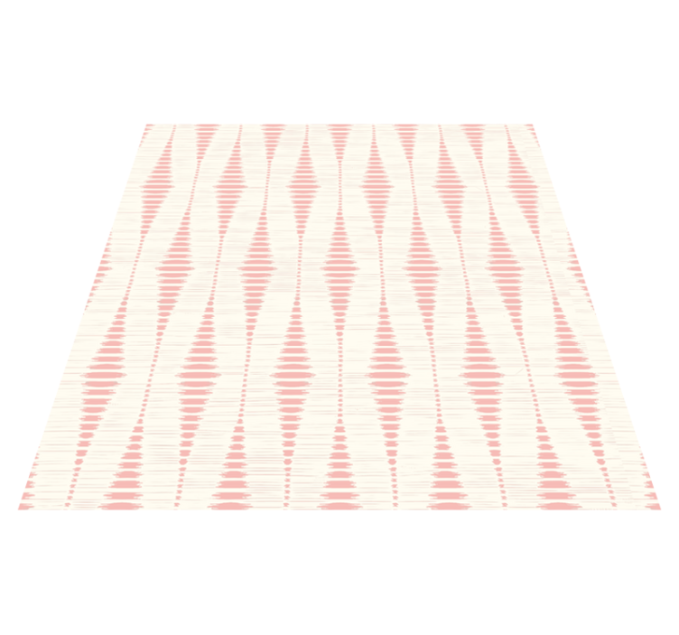 Tapis vinyle géométrique rose pastel ikat - TenStickers