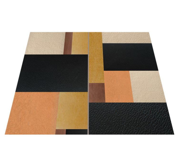 Tapis vinyle géométrique blocs texturés - TenStickers