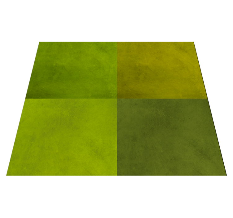 Tapis vinyle géométrique carrés verts modernes - TenStickers