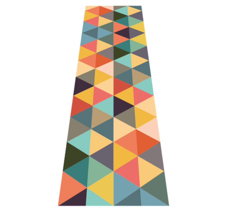 Tapis vinyle géométrique motifs géométriques multicolores - TenStickers