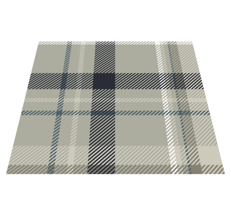 Tapis vinyle géométrique en flanelle grise - TenStickers