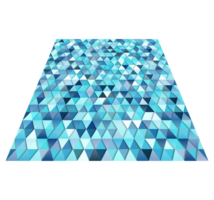 Tapis vinyle géométrique bleu abstrait - TenStickers