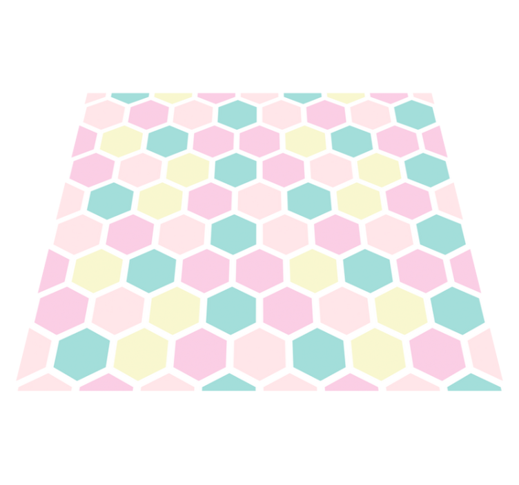 Tapis vinyle géométrique aux couleurs pastel - TenStickers