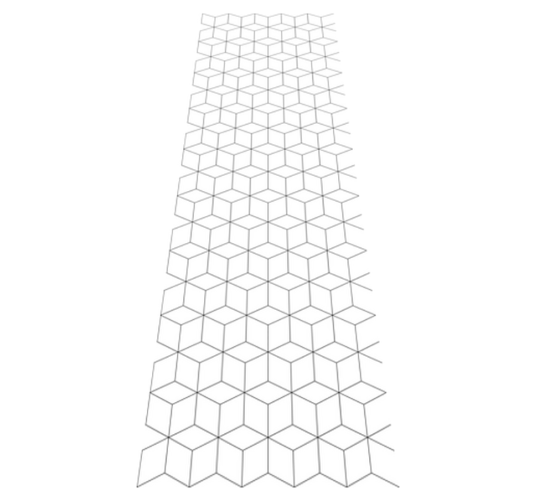 Tapis vinyle géométrique motif cubes géométriques - TenStickers