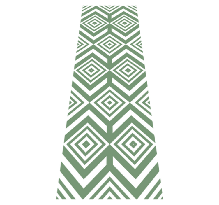 Tapis vinyle géométrique losanges verts - TenStickers