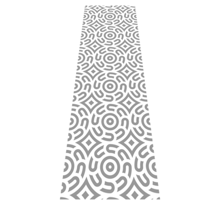 Tapis vinyle géométrique motif blanc à cercles - TenStickers
