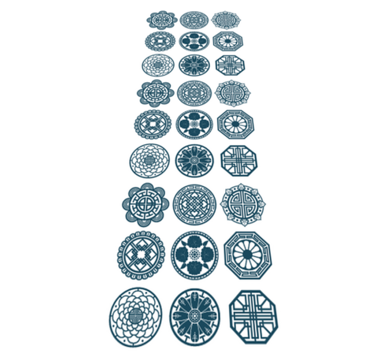 Tapis vinyle géométrique formes coréennes - TenStickers