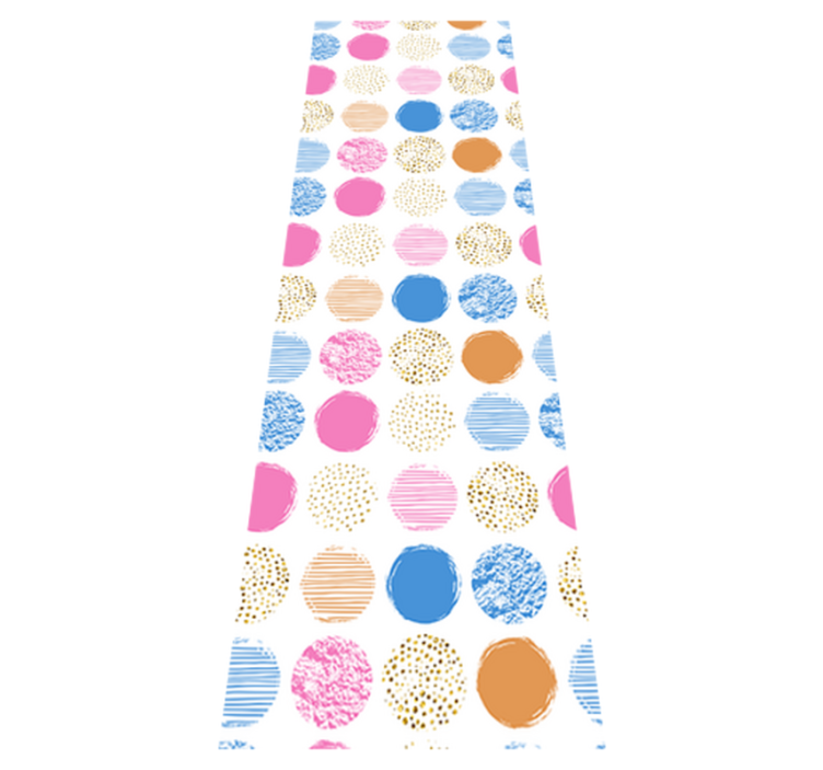 Tapis vinyle géométrique à motif de points colorés - TenStickers