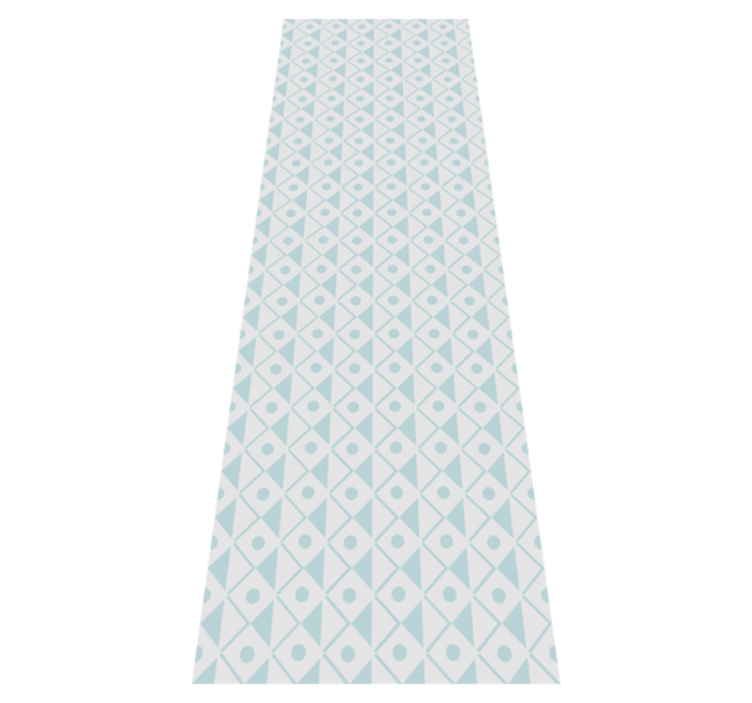 Tapis vinyle géométrique losanges bleus et blancs - TenStickers