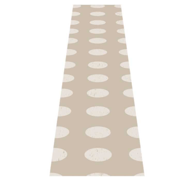 Tapis vinyle géométrique motif cercles blancs - TenStickers