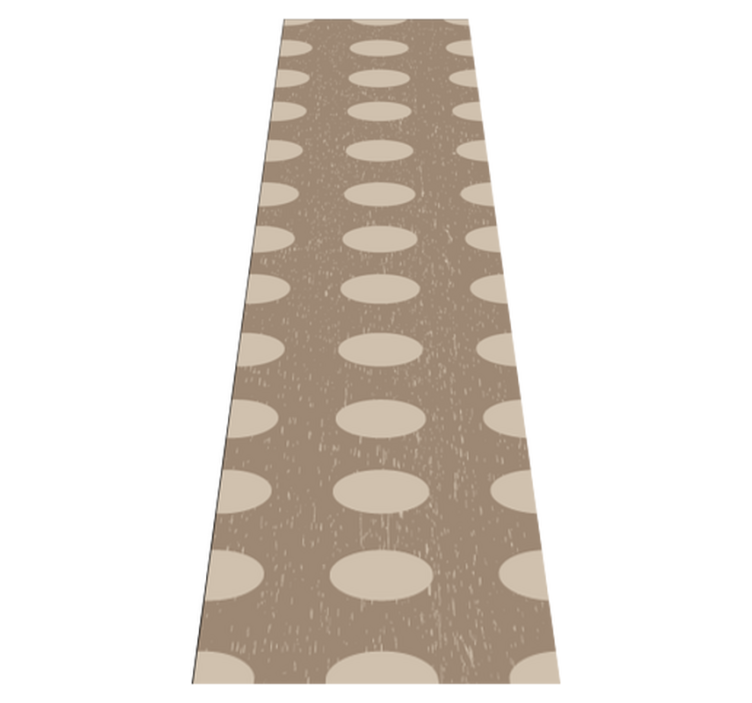 Tapis vinyle géométrique motif cercles marron - TenStickers