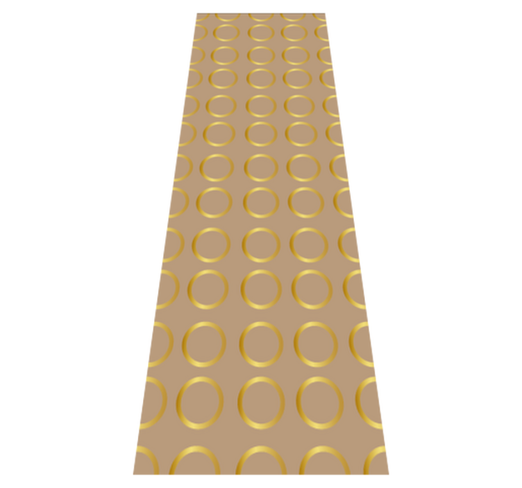 Tapis vinyle géométrique cercles dorés - TenStickers