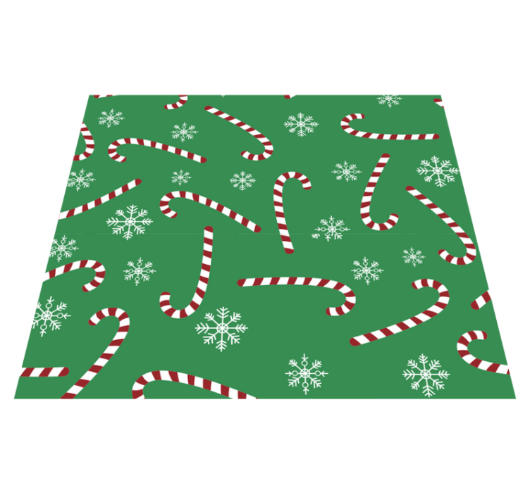 Tapis vinyle noël bonbon de noël - TenStickers