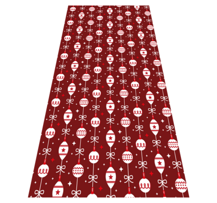 Tapis vinyle noël boules de noël - TenStickers