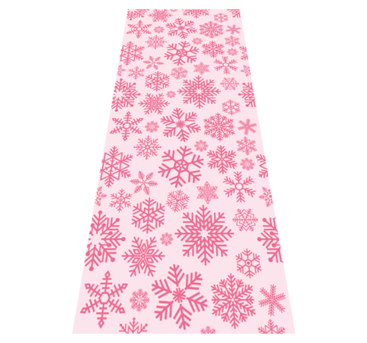 Tapis vinyle noël motif flocons roses - TenStickers