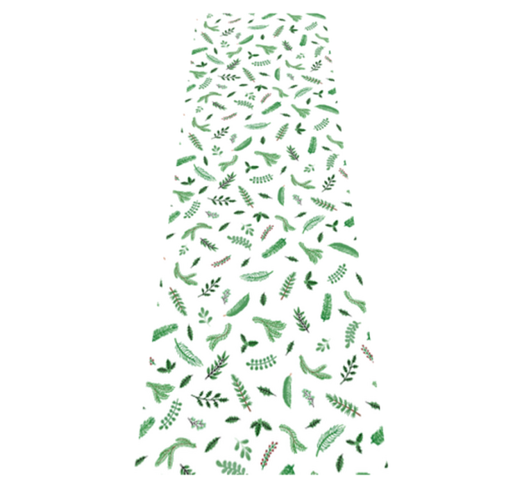 Tapis vinyle noël motif feuilles décorations noël - TenStickers