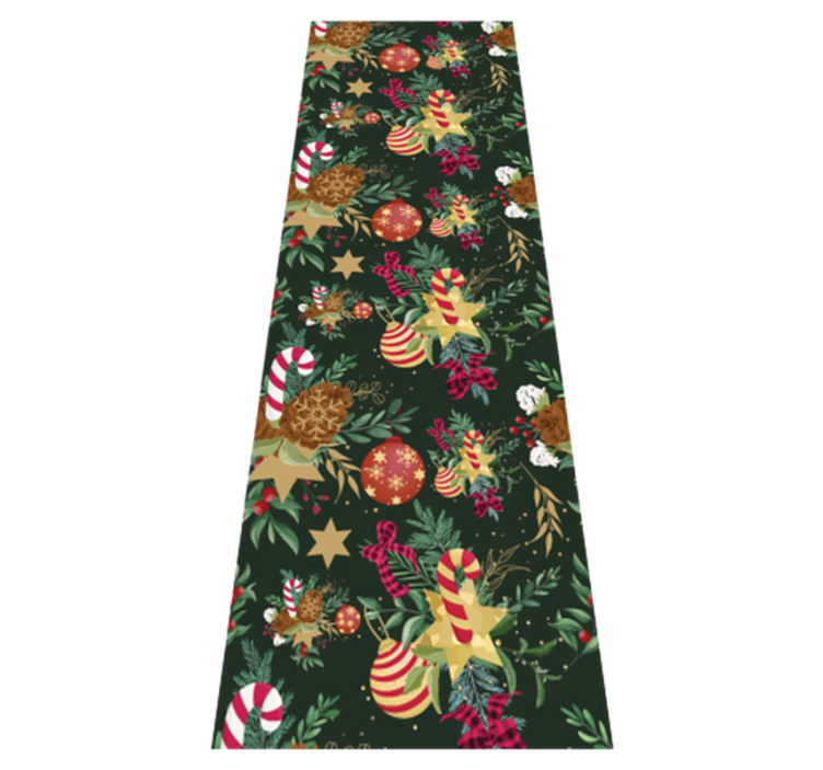 Tapis vinyle noël décorations de branches noël - TenStickers