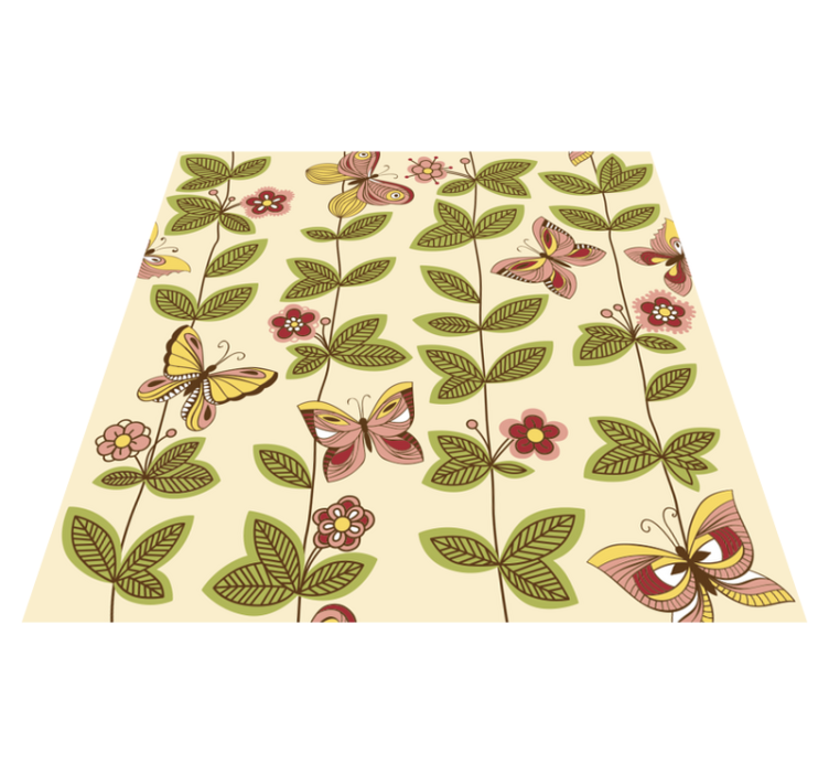 Tapis vinyle chambre papillons - TenStickers