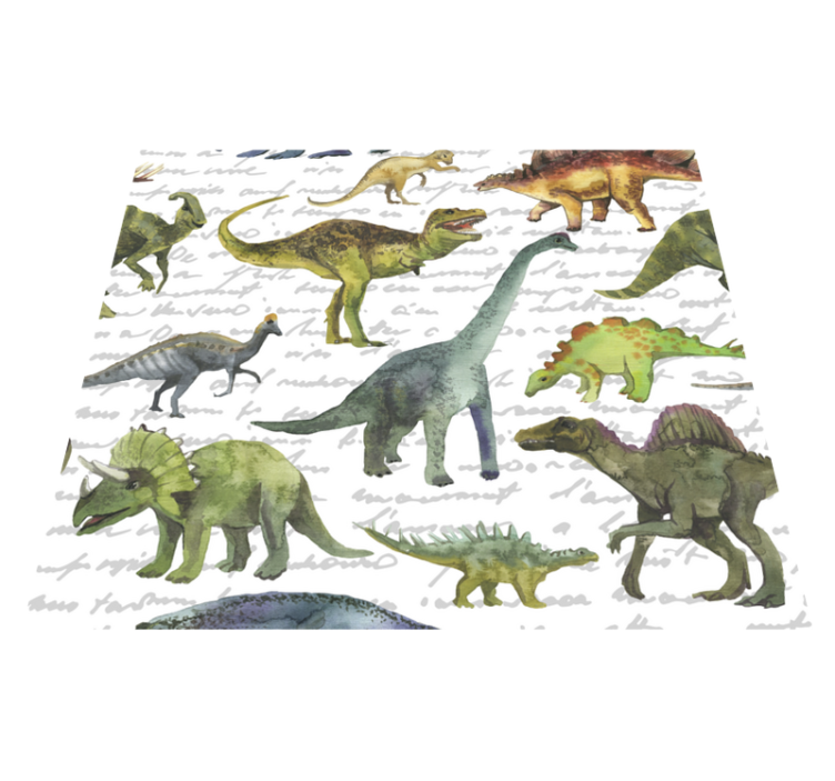 Tapis vinyle chambre dinosaures réalistes - TenStickers