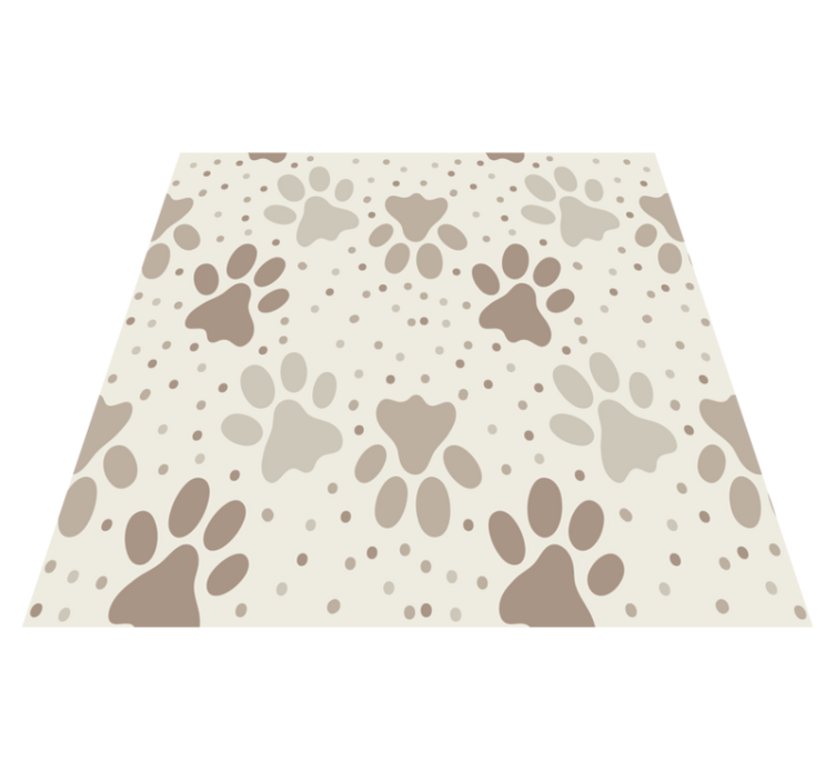 Tapis vinyle chambre empreinte de patte de chien - TenStickers