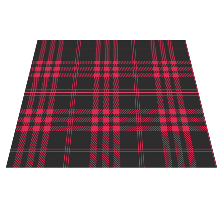 Tapis vinyle chambre motif tartan de noël - TenStickers