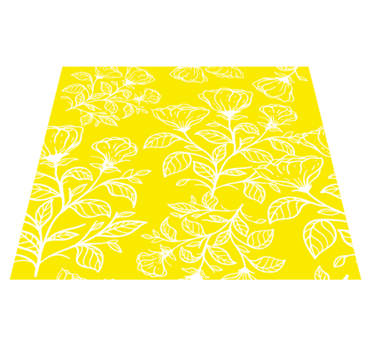 Tapis vinyle chambre motif fleurs - TenStickers