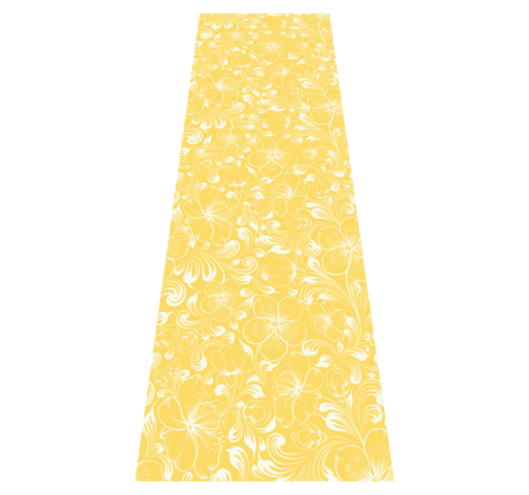 Tapis vinyle chambre style floral jaune grandmillénaire - TenStickers