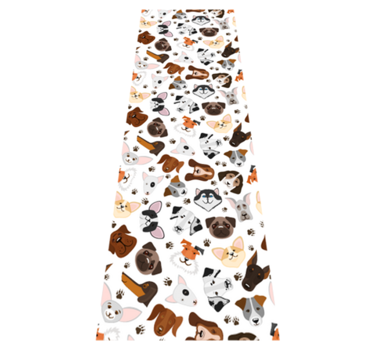 Tapis vinyle chambre têtes de chiens breeds - TenStickers