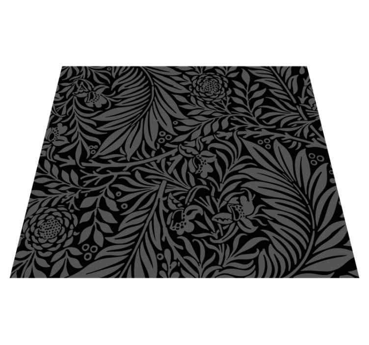 Tapis vinyle chambre motifs abstraits noirs halloween - TenStickers