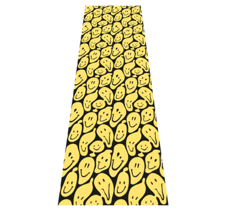 Tapis vinyle chambre visages souriants graffiti - TenStickers