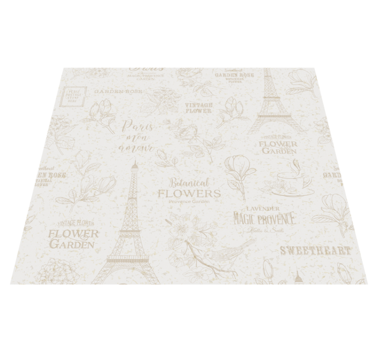 Tapis vinyle chambre style paris - TenStickers
