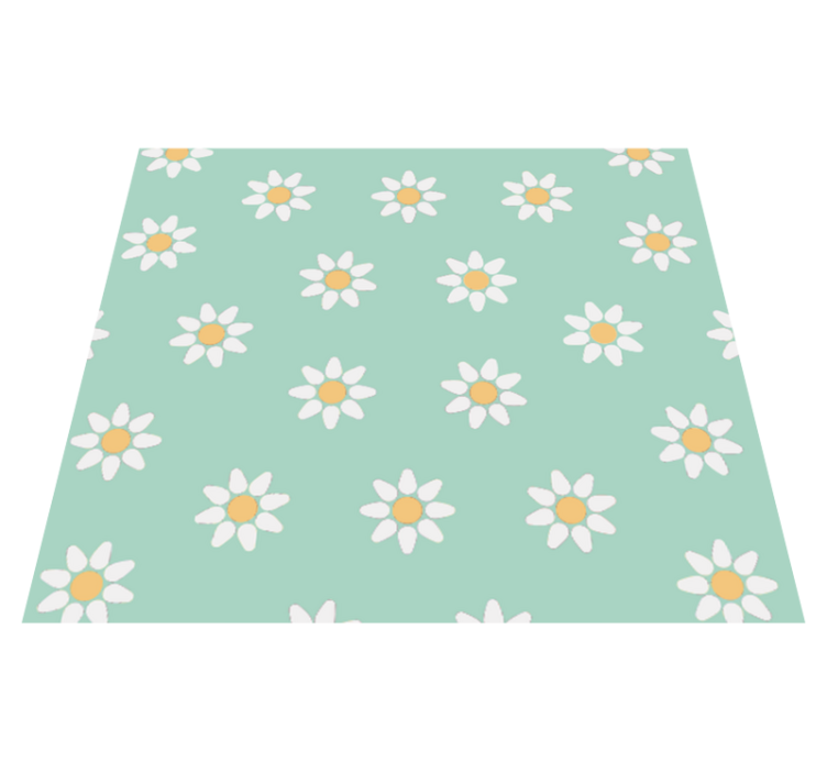 Tapis vinyle chambre motif marguerites enfants - TenStickers