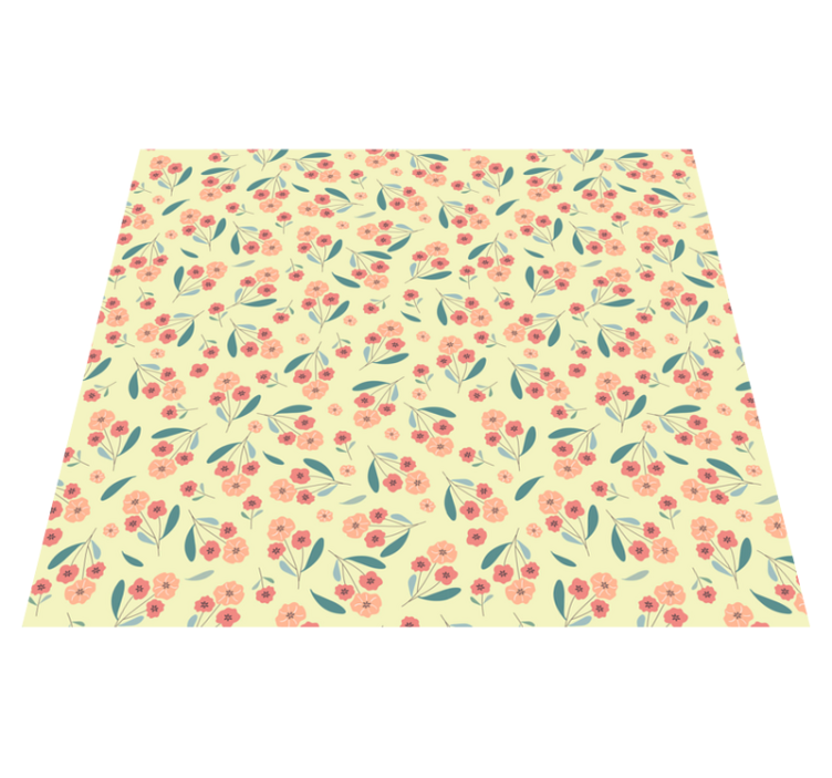 Tapis vinyle chambre motif roses - TenStickers