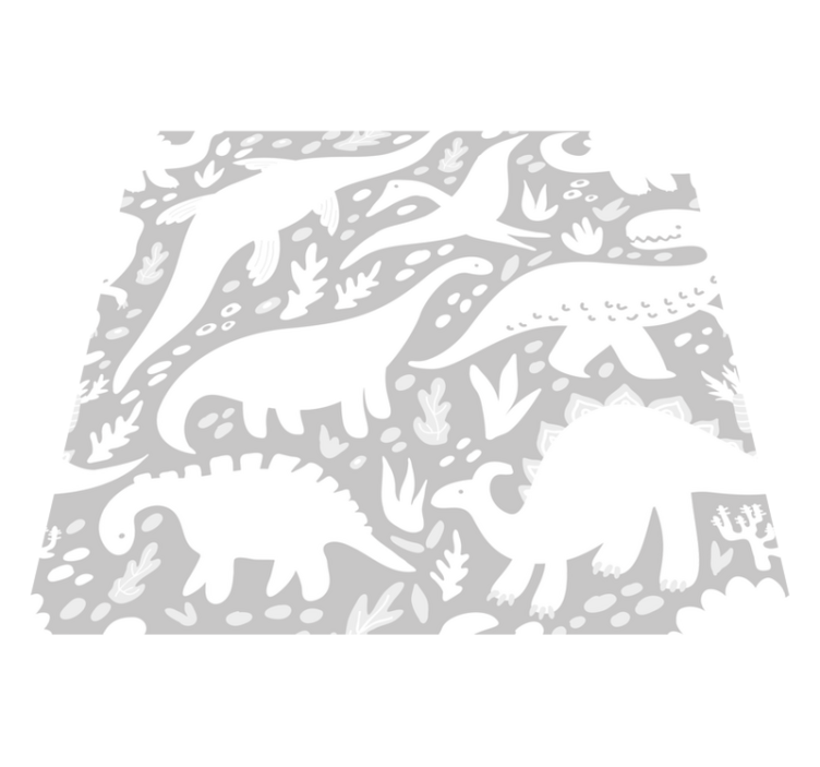Tapis vinyle chambre motif dinosaure blanc - TenStickers