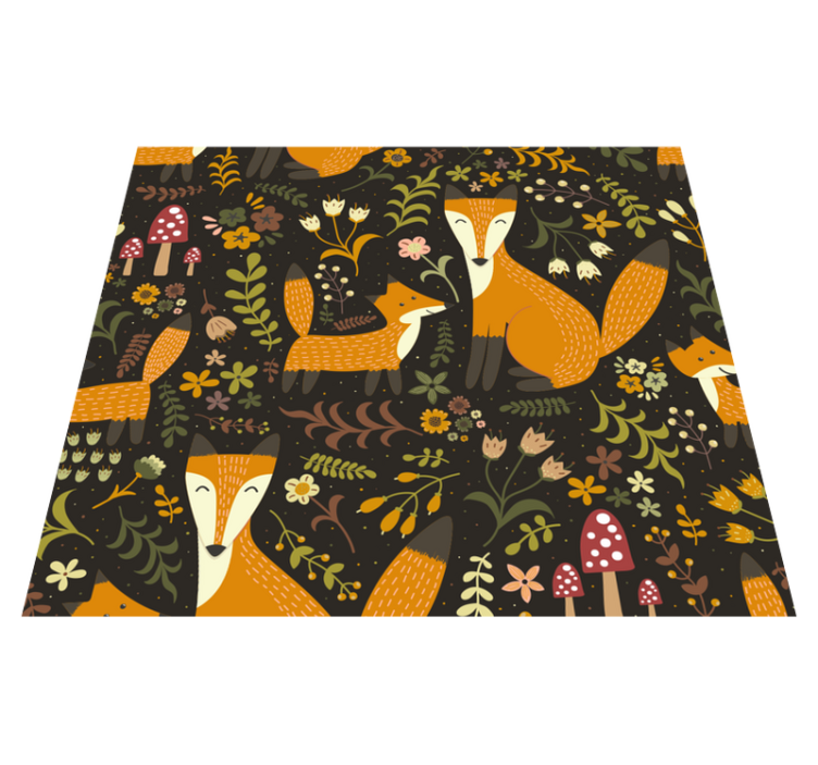 Tapis vinyle autres tapis renards mignons - TenStickers