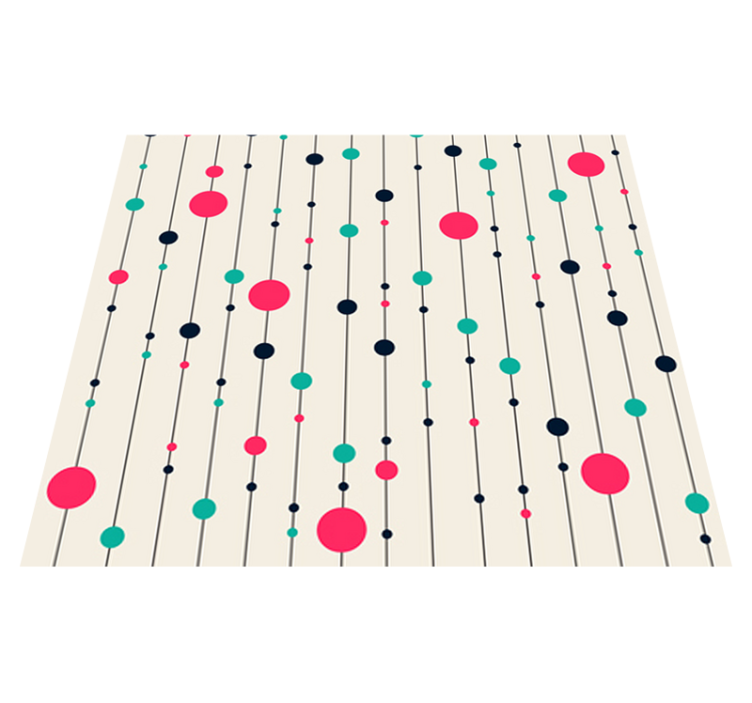Tapis vinyle chambre motif pois charmants - TenStickers