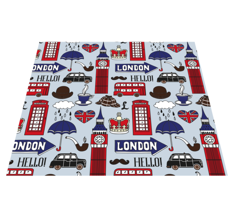 Tapis vinyle chambre londres, le meilleur du royaume-uni - TenStickers