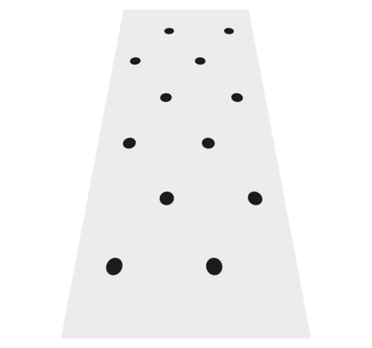 Tapis vinyle chambre pois noirs style nordique - TenStickers