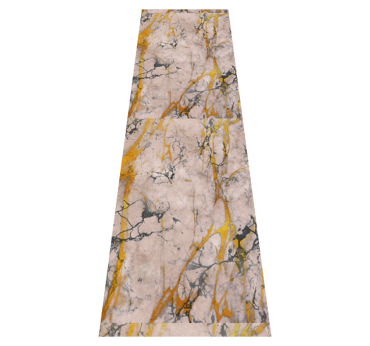 Tapis vinyle chambre marbre doré chaud - TenStickers