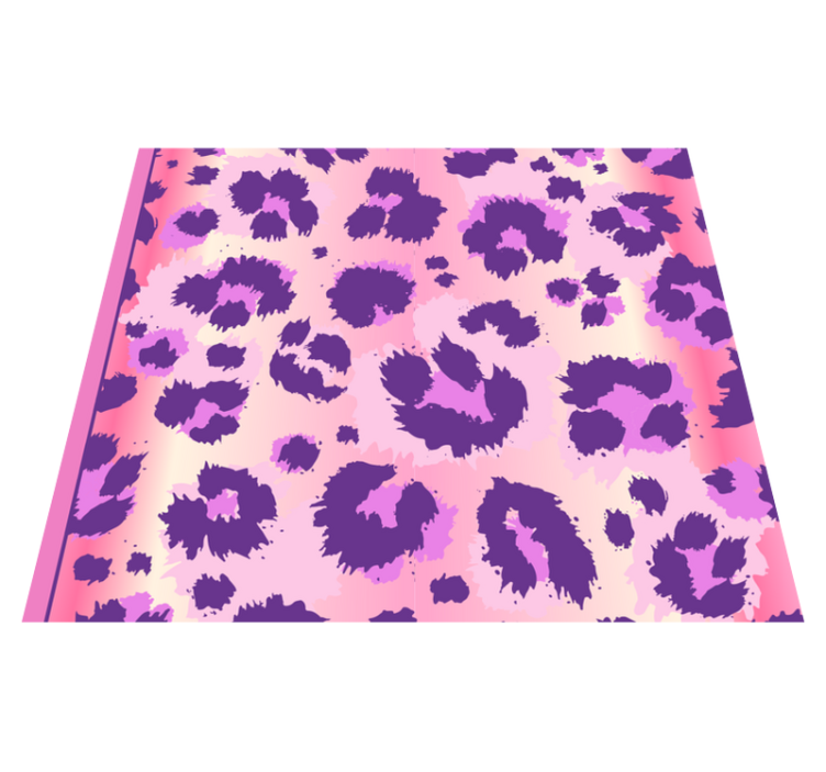 Tapis vinyle chambre fourrure léopard rose - TenStickers