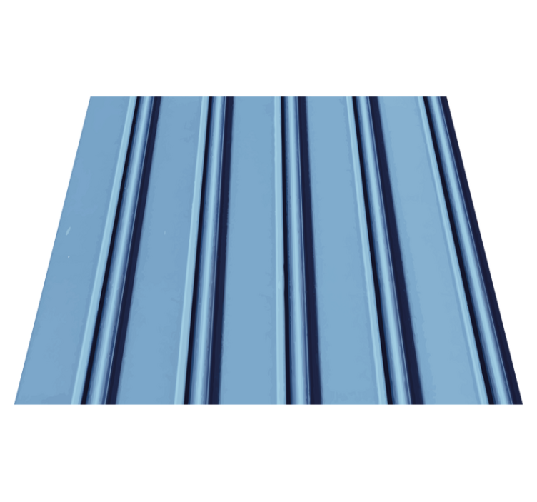 Tapis vinyle chambre rayures bleu clair sur fond blanc - TenStickers