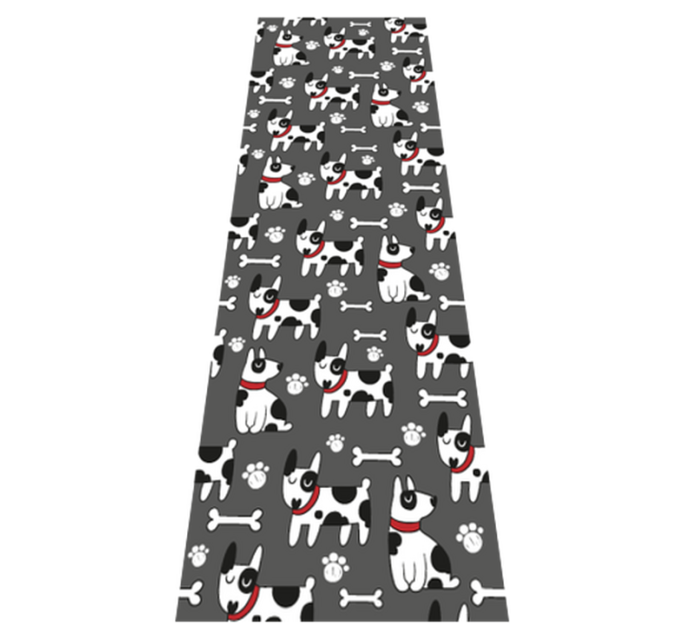 Tapis vinyle chambre chien noir et blanc fantastique - TenStickers