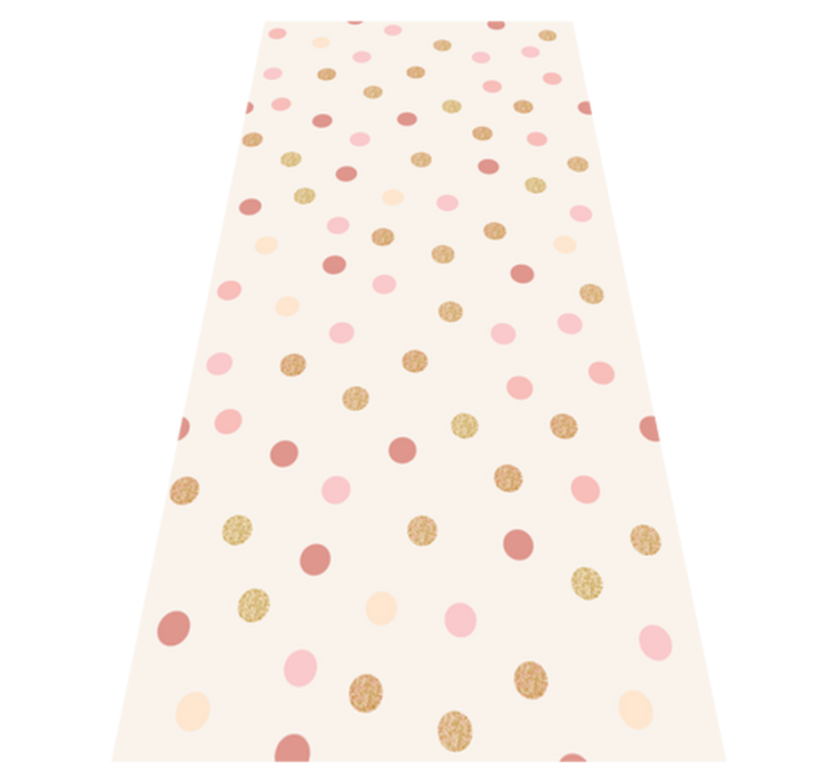 Tapis vinyle chambre motif de points roses clairs - TenStickers