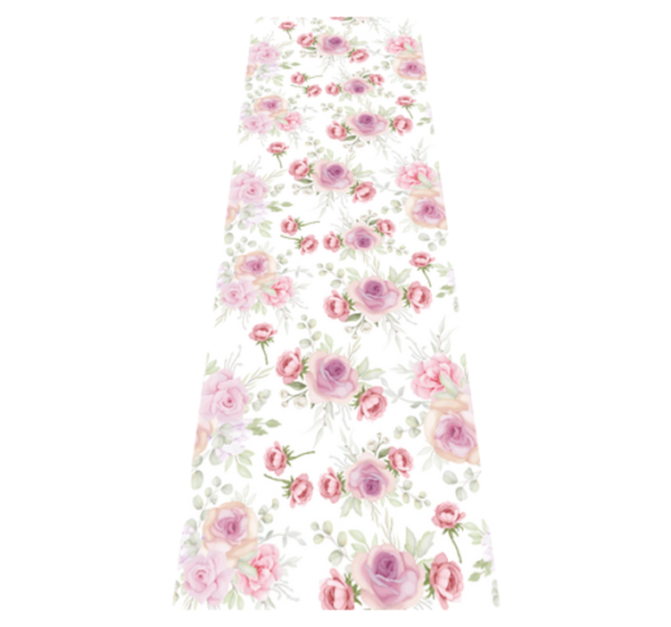 Tapis vinyle chambre motif rose et sauvage - TenStickers