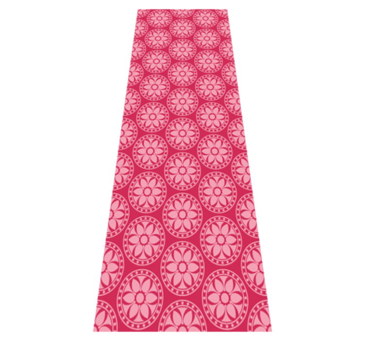 Tapis vinyle chambre cercles coréens roses - TenStickers